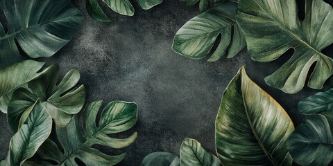 Canvas Print - Leaf inspired wallpaper concept showcasing unique designs that highlight the beauty of nature. This wallpaper concept emphasizes the elegance of leaves in various styles and textures.