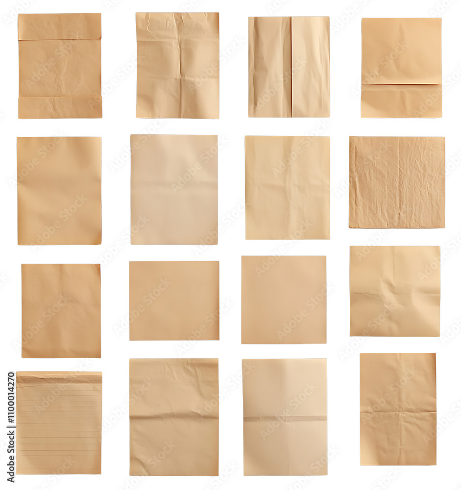 Collection of Various Aged Paper Textures and Backgrounds for Art Stock ...