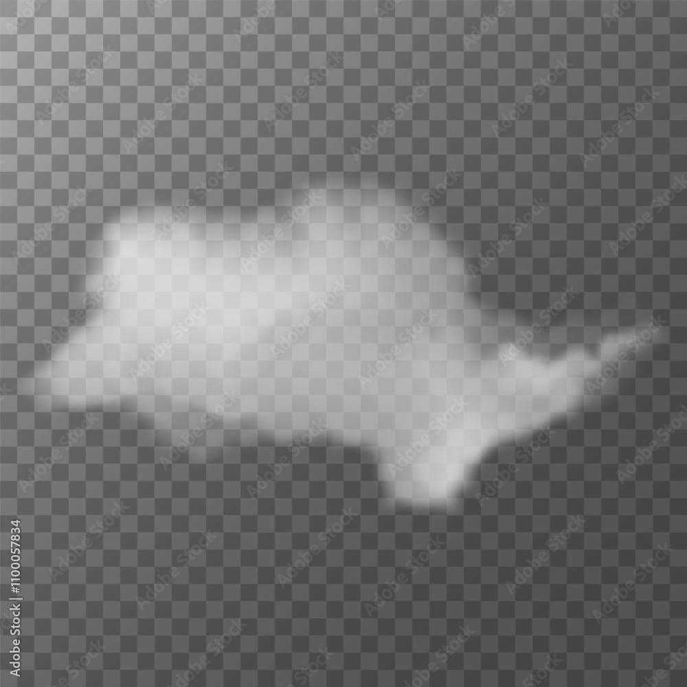 White smoke rings, round puff vape clouds of cigarette or hookah ...