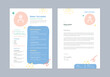 © CheowKeong - Modern clean colorful cv resume for teacher. Vector job application template.