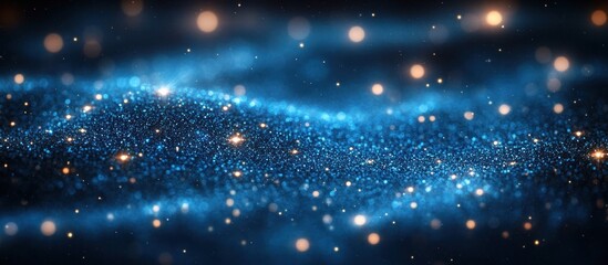 Wall Mural - a mesmerizing abstract representation of a starry night sky with shimmering lights.