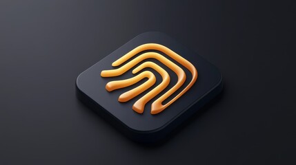 Wall Mural - Fingerprint icon. Digital security icon