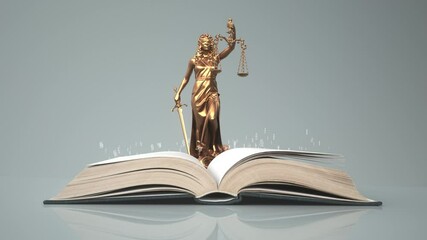Sticker - 4k video animation Justitia Paragraphs. Prores 4444.