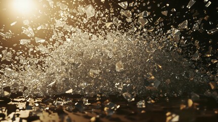 Fototapete - Explosion of particles in the air