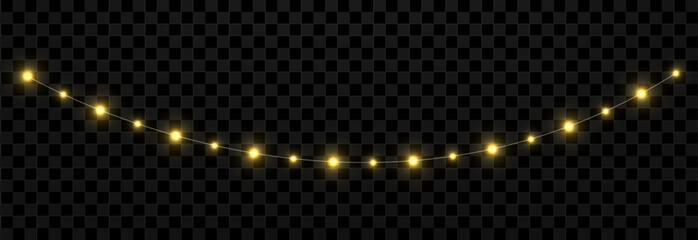 Wall Mural - he christmas garlands are available in a transparent vector background format. this set of christmas