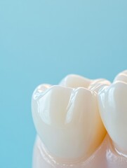 Aufkleber - This detailed view showcases a dental implant featuring a porcelain crown, highlighting precision and aesthetics in dental restoration. Generative AI