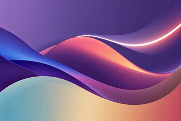 Wall Mural - contemporary abstract light background featuring fluid waves and vibrant colors