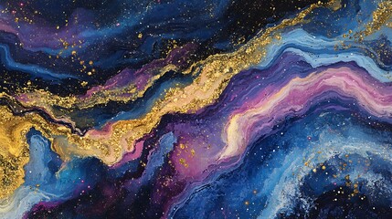 A breathtaking illustration of colorful galaxies in a realistic style, featuring swirling nebulae, sparkling stars, and cosmic dust.