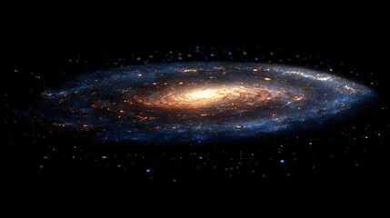 A hyper-realistic depiction of a spiraling galaxy in deep space, captured in 4K resolution.