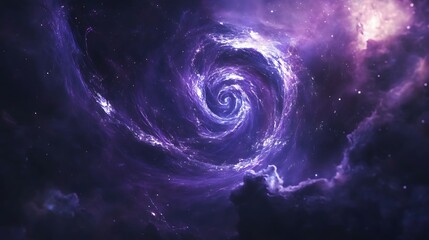 A magnificent galaxy spiraling in space, shown with exquisite detail in 4K resolution. 