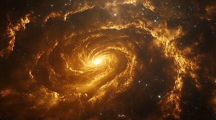 Wall Mural - a mesmerizing 4k image of a galaxy spiraling in deep space, illuminated by countless stars and glowi