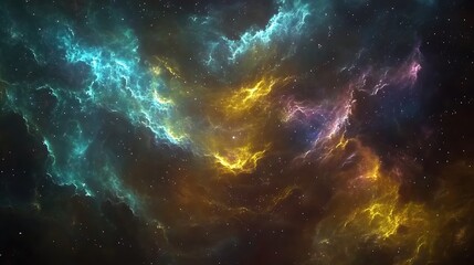 A mesmerizing illustration of galaxies in realistic style, with intricate details of colorful swirling gas clouds and radiant stars.
