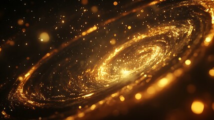 Wall Mural - a photorealistic 4k visualization of a spiraling galaxy, glowing brightly in the dark expanse of spa