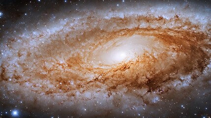 Wall Mural - a realistic depiction of the milky way galaxy, focusing on its dynamic spiral structure filled with 