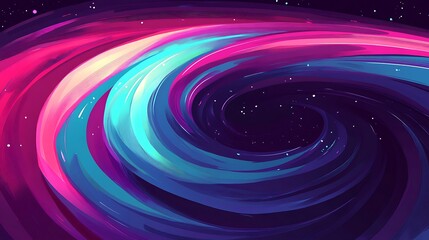 Wall Mural - a stunning illustration of colorful galaxies in a realistic style, with swirling nebulae and shimmer