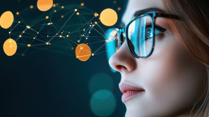 Wall Mural - a cybersecurity analyst monitoring real time data and alerts on a screen, with ai algorithms assisti