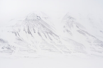 winter mountain spitsbergen