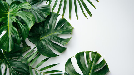 Wall Mural - Palm_leaf_on_white_backgrod