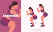© DESIGNSTUNN. - Squat Pulses exercise, Woman workout fitness, aerobic and exercises.