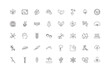 © Design_Farm - fully editable outline icon collection from nature concept. thin line icons set such as sassafras leaf, landscape inside frame, reniform, straberry leaf, obovate,