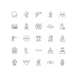 © Design_Farm - fully editable outline icon collection from people concept. thin line icons set such as throat, burden, fencing attack, elegant, serve,
