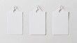 © Nijat - A set of white rectangular paper sticker label isolated on white background.