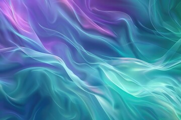 Wall Mural - Blue  purple  green gradient. Soft pastel color gradient. Holographic blurred abstract background.