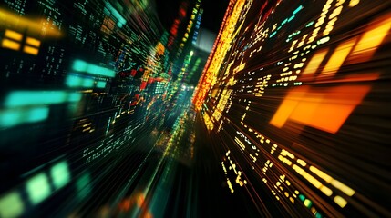 Wall Mural - silicon chips background motion blur