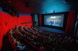 © Supawi - blank cinema screen full of people watching movie