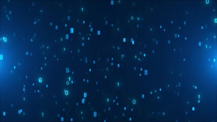 Wall Mural - digital encryption cyber stripes binary code hacker attack data breach matrix. big data with encrypt