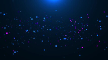 Futuristic Big data digital technology wave cyber grid. Deep space surfaces. Holographic interface network nodes data streams. Artificial intelligence data mining learning Innovation AI Brain 4K 3D
