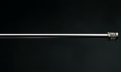 Metal Rod on Black Background