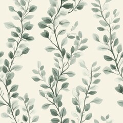 Sticker - Delicate Botanical Leaf Pattern