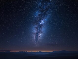 Wall Mural - Milky Way's gentle glow illuminates the starry expanse of the night sky, milky way, galaxy, celestial objects, space