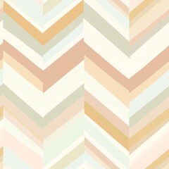 Canvas Print - Delicate Chevron Pattern in Pastel Hues