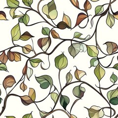 Poster - Intricate Floral Leaf Pattern Design