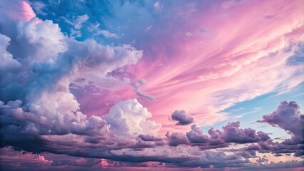 Wall Mural - vibrant pink and blue abstract cloudscape , colorful, vibrant, abstract, cloudscape, sky, pink, blue