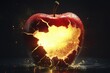 © Tikic - Exploding apple with fiery energy