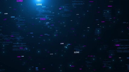 Wall Mural - digital code number abstract background programming languages cybersecurity threat data breach cyber