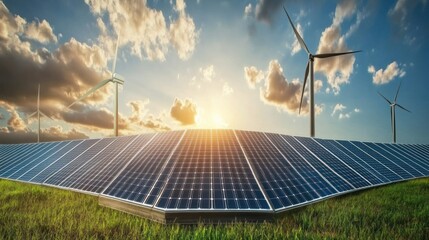 Wall Mural - battery designed for renewable energy systems, including wind and solar