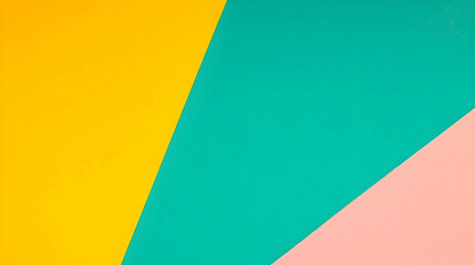 Wall Mural - Vibrant Geometric Background with Yellow, Green, and Pink Colors