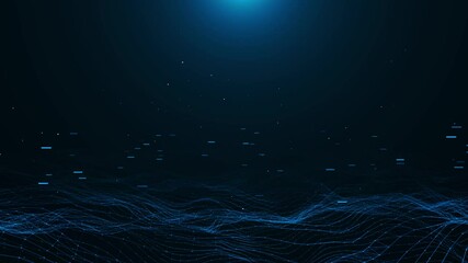 Wall Mural - digital landscape technology speed connect background, cyber nano information, abstract big data, in