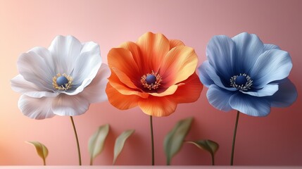 Wall Mural - cute pastel flower background. flower wallpaper