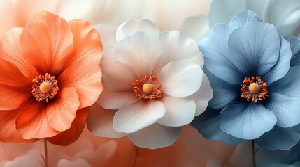 Wall Mural - cute pastel flower background. flower wallpaper