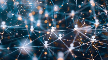 Wall Mural - abstract image depicting a global network. interconnected people symbolize communication and relatio