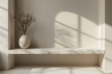 Aufkleber - minimalistic white wall gradient backdrop