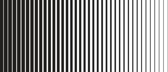 Poster - abstract simple black big to small line pattern can be used background.