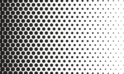 Poster - abstract simple black big to small dot pattern can be used background.