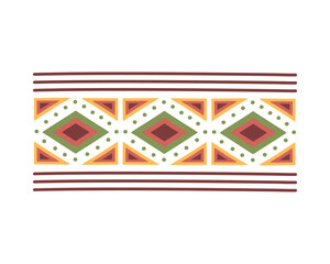 Wall Mural - african culture geometric design border