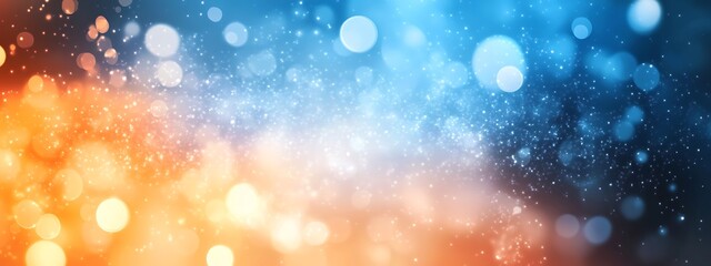 Wall Mural -  Dark blue design and orange gradient abstract background design banner with blur design 